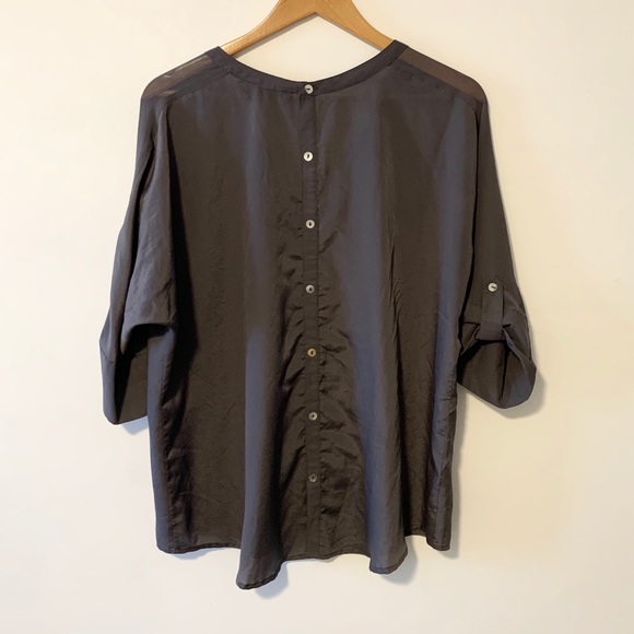 The Limited Gray Blouse Shirt Top - Picture 4 of 4